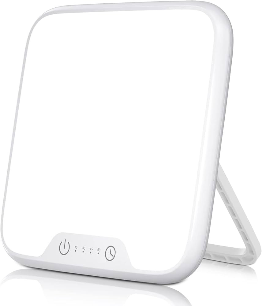 Light Therapy Lamp, 10,000 Lux UV-Free LED Sunlight Lamp with Stepless Brightness Levels & Memory... | Amazon (US)