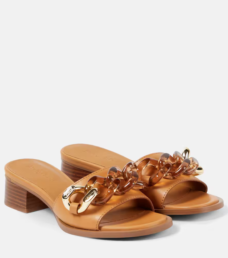 See By ChloÃ© Embellished leather mules | Mytheresa (UK)