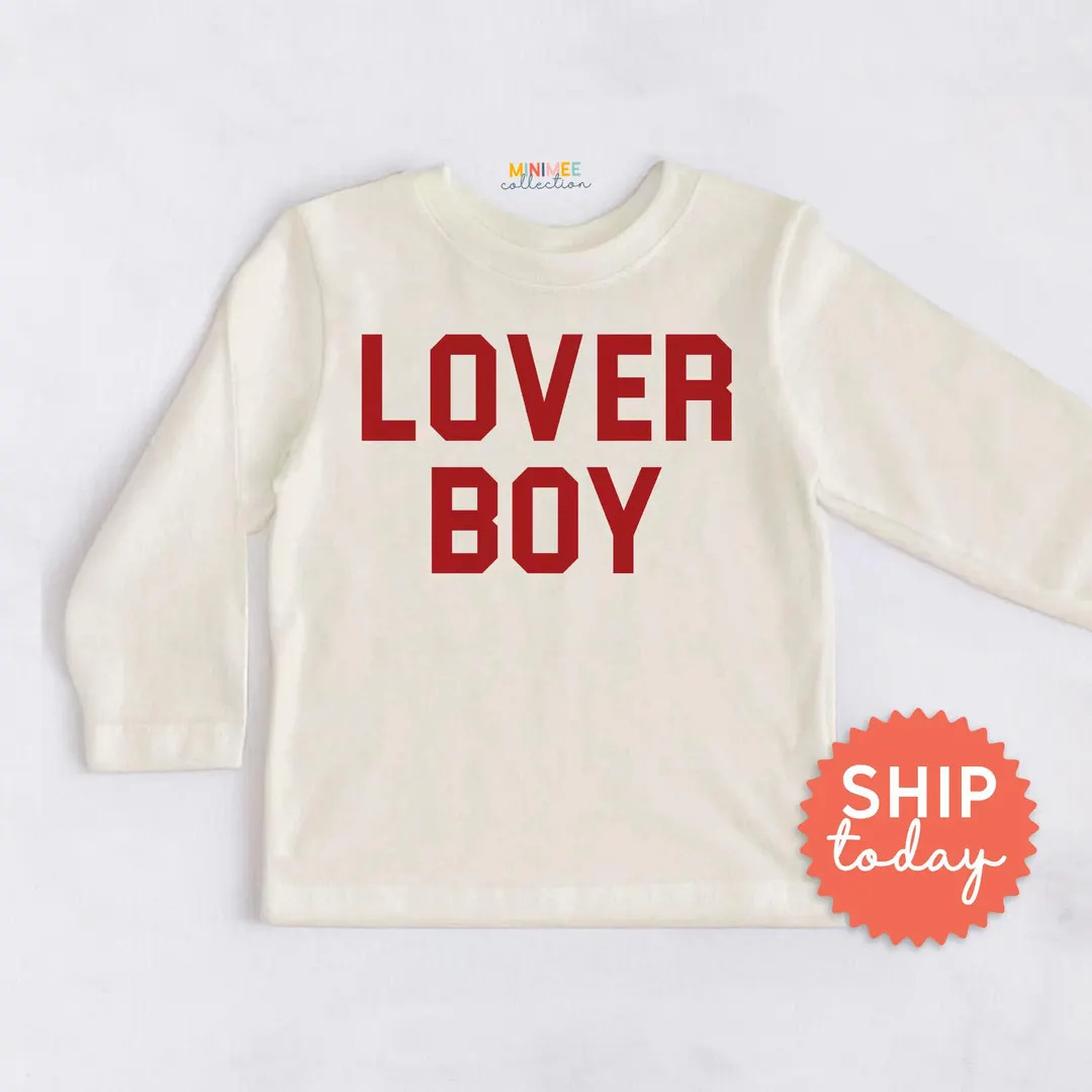 Lover Boy Toddler Shirt, Toddler Boy Valentine T-Shirt, Kids Vday Gift, Holiday Toddler Tees, (BC... | Etsy (US)