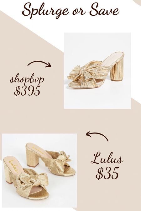 Splurge vs save 
Gold shoes 
Dress shoes 

#LTKshoecrush #LTKsalealert #LTKunder50