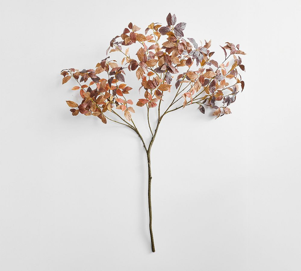 Faux Oversized Chocolate Leaf Branch | Pottery Barn (US)