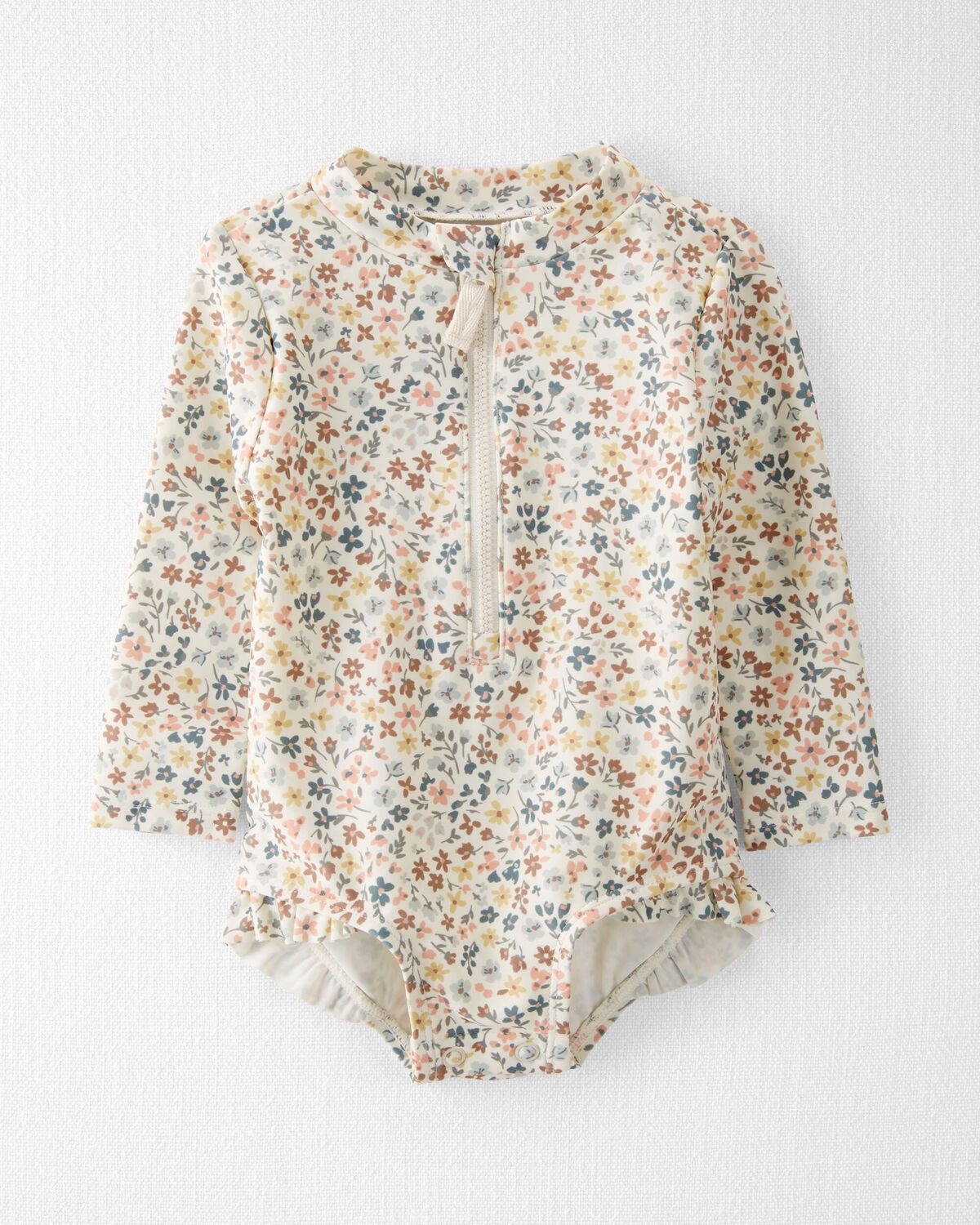 Floral Print Baby Recycled 1-Piece Rashguard Swimsuit | carters.com | Carter's