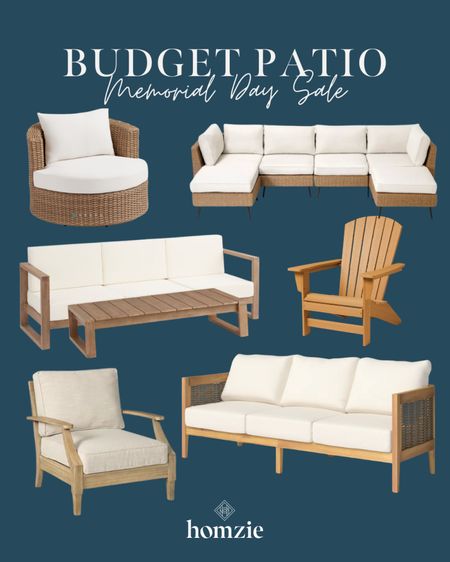 Budget friendly outdoor patio items on sale! We love the wicker outdoor chair, Adirondack chair, and this outdoor sectional 

#LTKSaleAlert #LTKHome