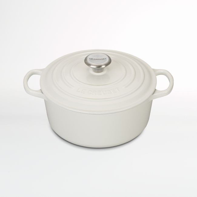 Le Creuset ® Signature White 4.5-Qt. Round Dutch Oven | Crate & Barrel