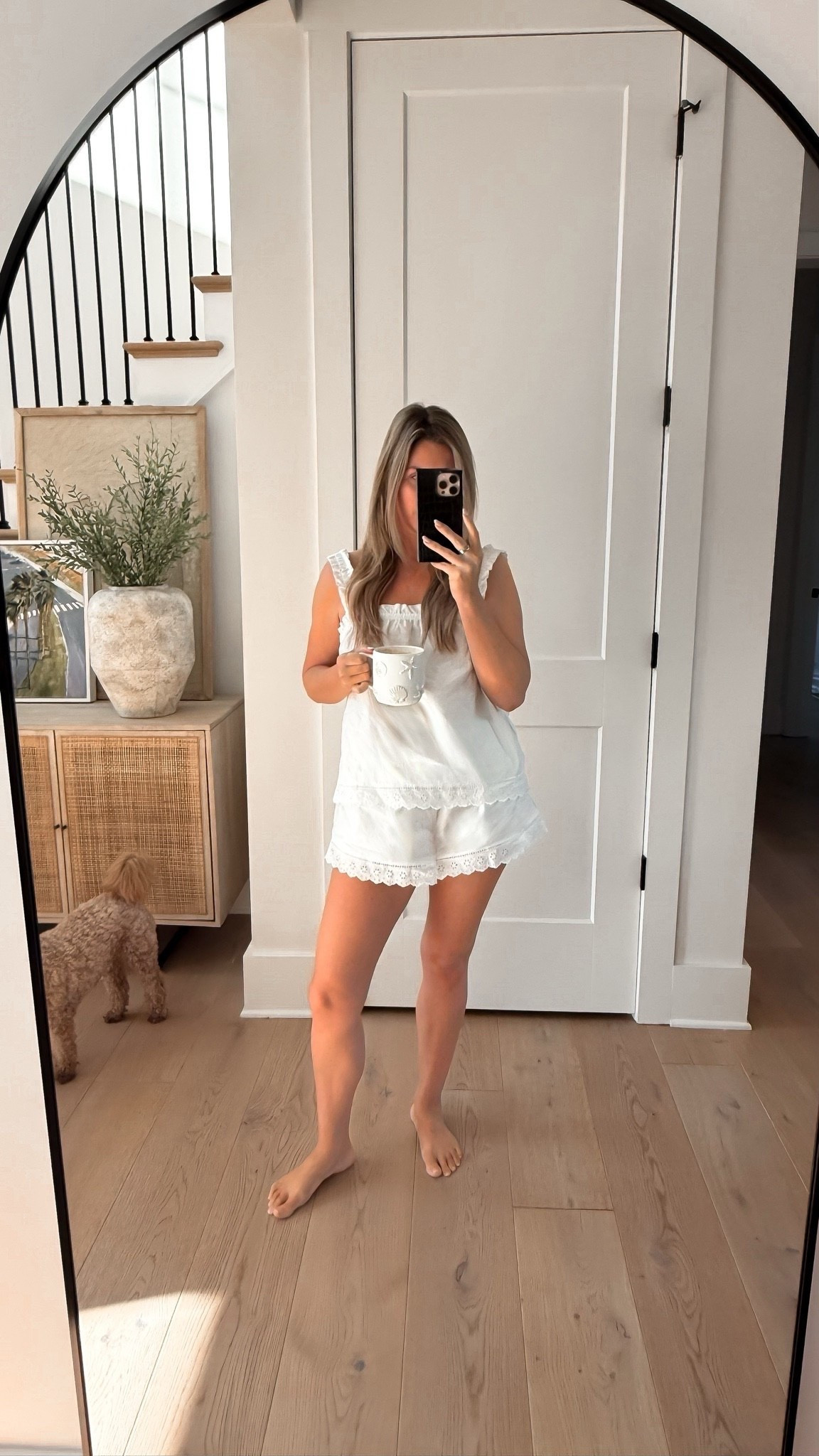Sleep w Sunday morning 🤍☕️ how precious are these pjs?! I ordered them in white and blue! So cute! @Target 

I also linked a pant style i ordered from the NSale

Pjs, cotton pjs, white pjs, eyelet pjs, ruffle pjs

#LTKdayinmylife #LTKmorningroutine #LTKselfcare

#LTKgrwm #LTKmorningroutine #LTKselfcare