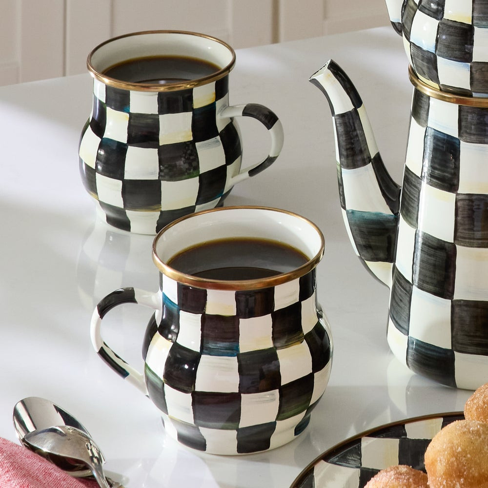 Check Enamel Mug | MacKenzie-Childs