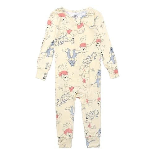 Disney Baby Winnie the Pooh, Footless One Piece Pajamas, Snug-Fit Pajamas, Soft & Cute for Kids, POOH AND FRIENDS, 18M | Amazon (US)