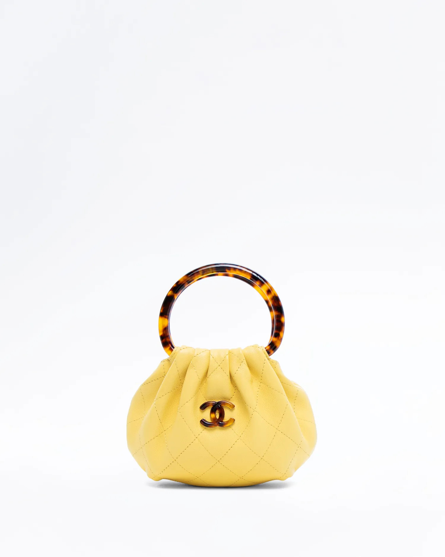 Tortoiseshell Mini Top Handle Pouch | Vivrelle