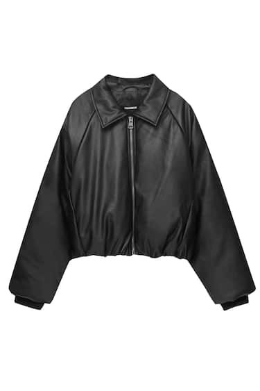 FAUX LEATHER BOMBER JACKET | PULL and BEAR UK