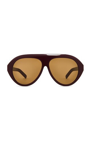 Past Midnight The Icon Sunglasses in Burgundy. | Revolve Clothing (Global)