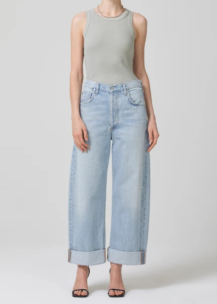 Ayla Baggy Cuffed Crop in Freshwater | Citizens of Humanity