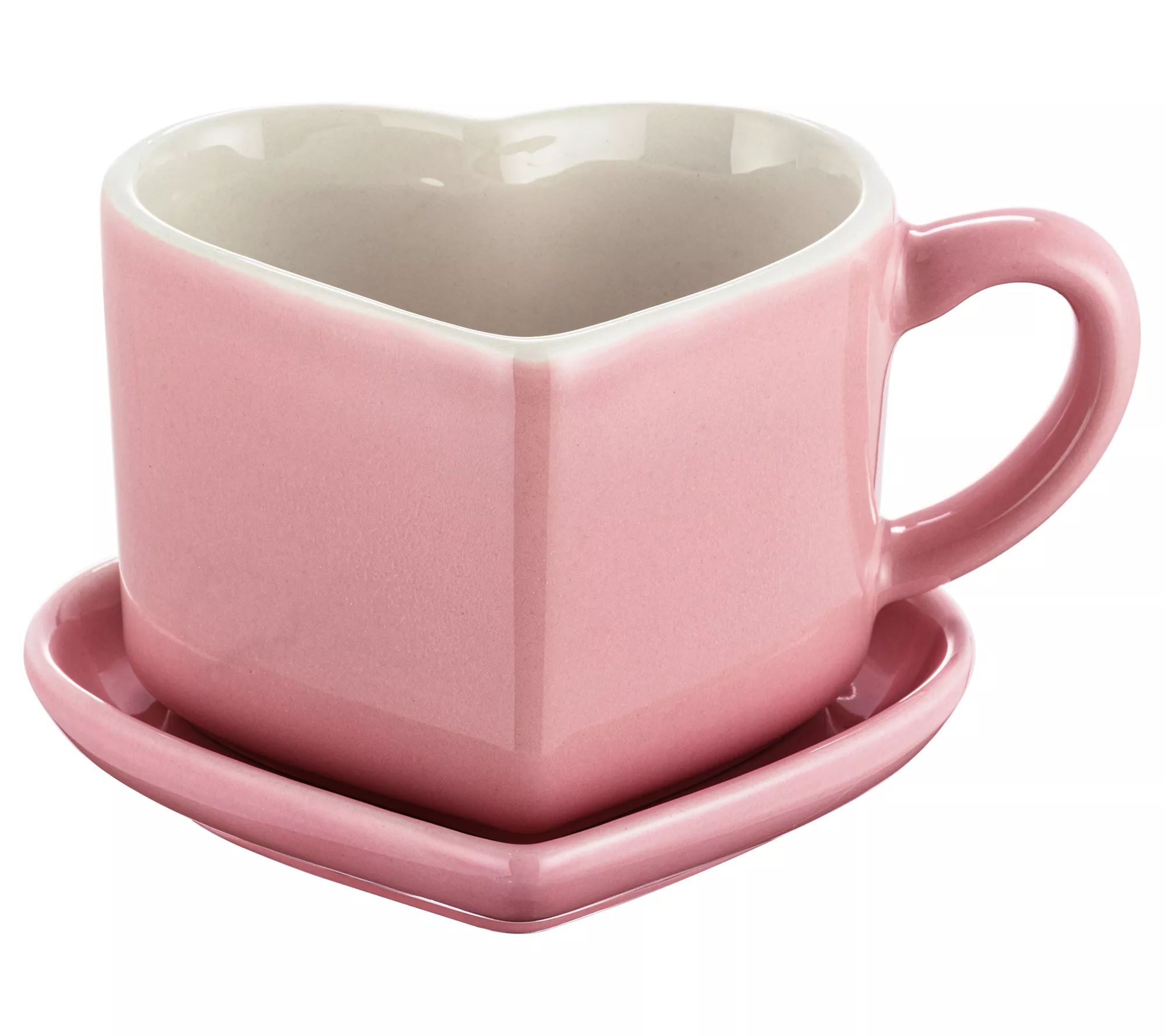 Ms. Valentine 18oz Ceramic Candy Heart Mug & Saucer - QVC.com | QVC
