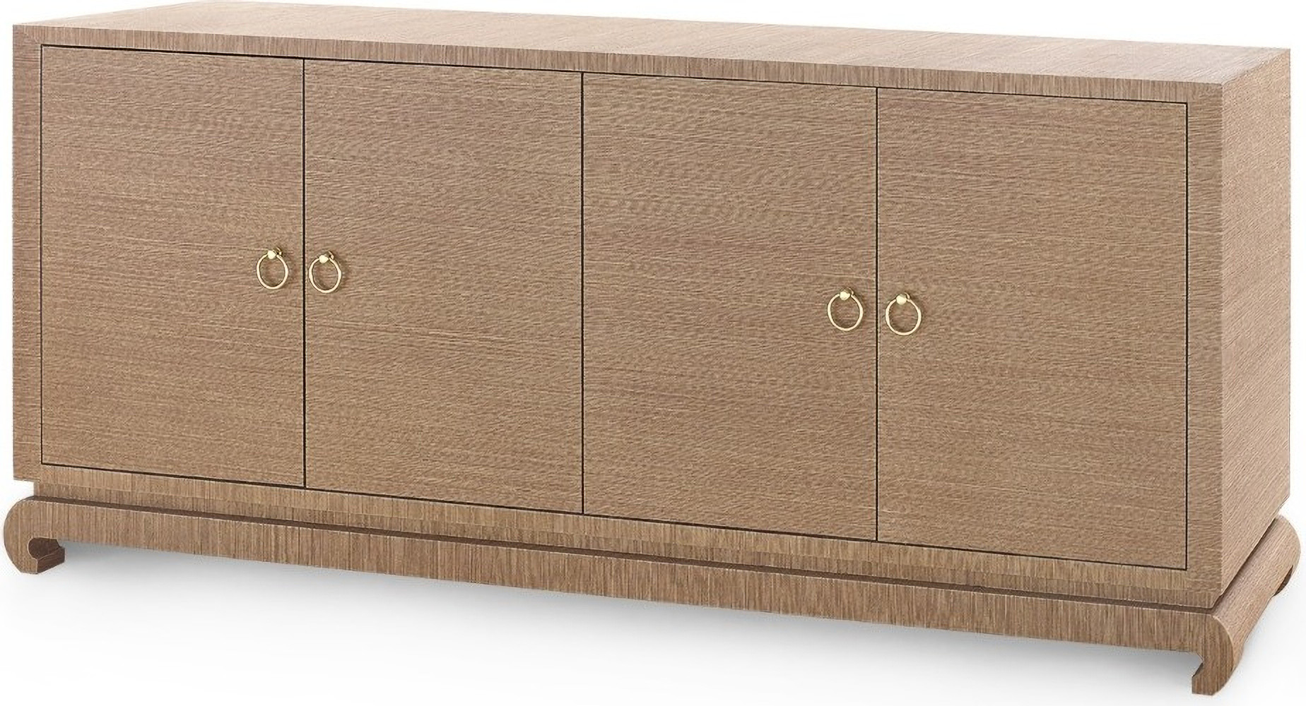 Meredith Extra Large 4-Door Cabinet In Flax Brown | 1stopbedrooms