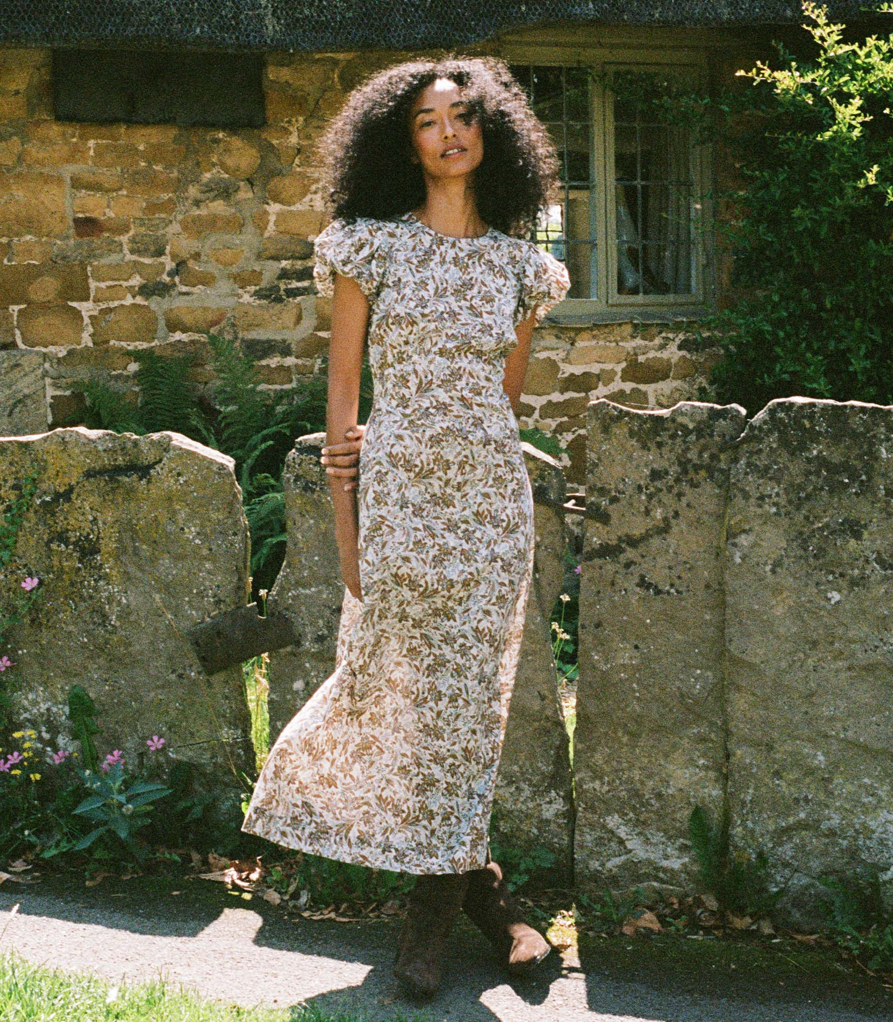 Rhodia Dress - Blanc Narcissus Floral | D��EN | DOEN