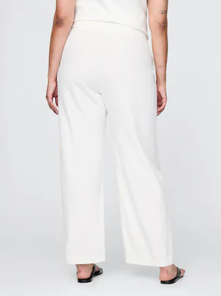 Linen-Blend Relaxed Straight Ankle Pants | Gap (US)