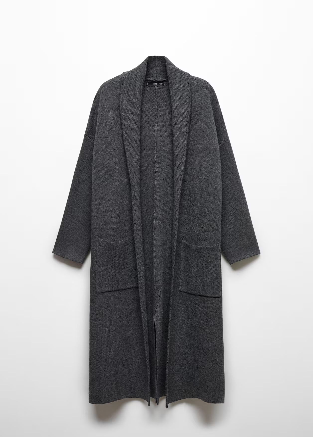 Oversized knitted coat with pockets | MANGO (US)