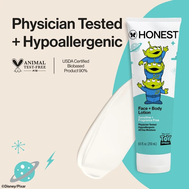 The Honest Company Disney Pixar's Toy Story Fragrance Free Face and Body Lotion, 8.5 fl oz - For ... | Walmart (US)