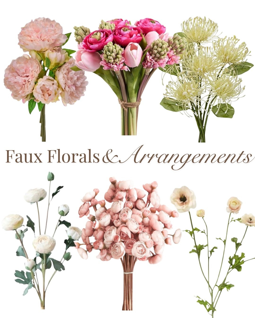 if you love fresh flowers but don’t want to replace them every week

faux floral stems, artificial flowers, flower arrangements, peonies, ranunculus, and vase stems are all linked here

these give you the same look and keep your spaces feeling fresh without the upkeep

shop all the faux florals here

#LTKSeasonal #LTKHome #LTKMothersDay
