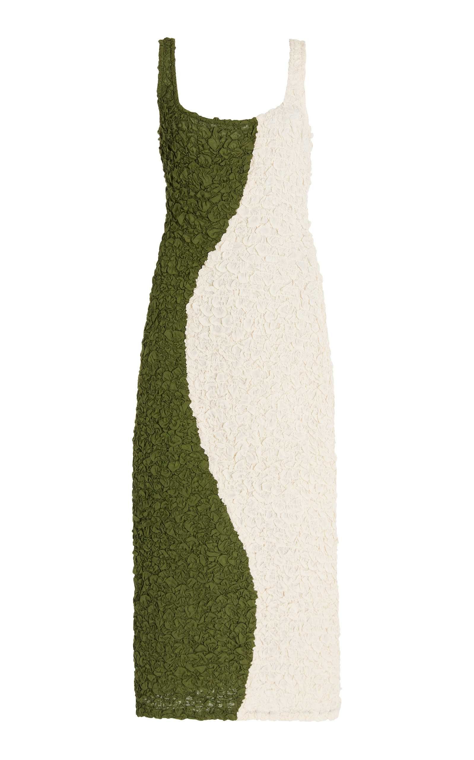 Sloan Smocked Colorblock Modal Midi Dress | Moda Operandi (Global)