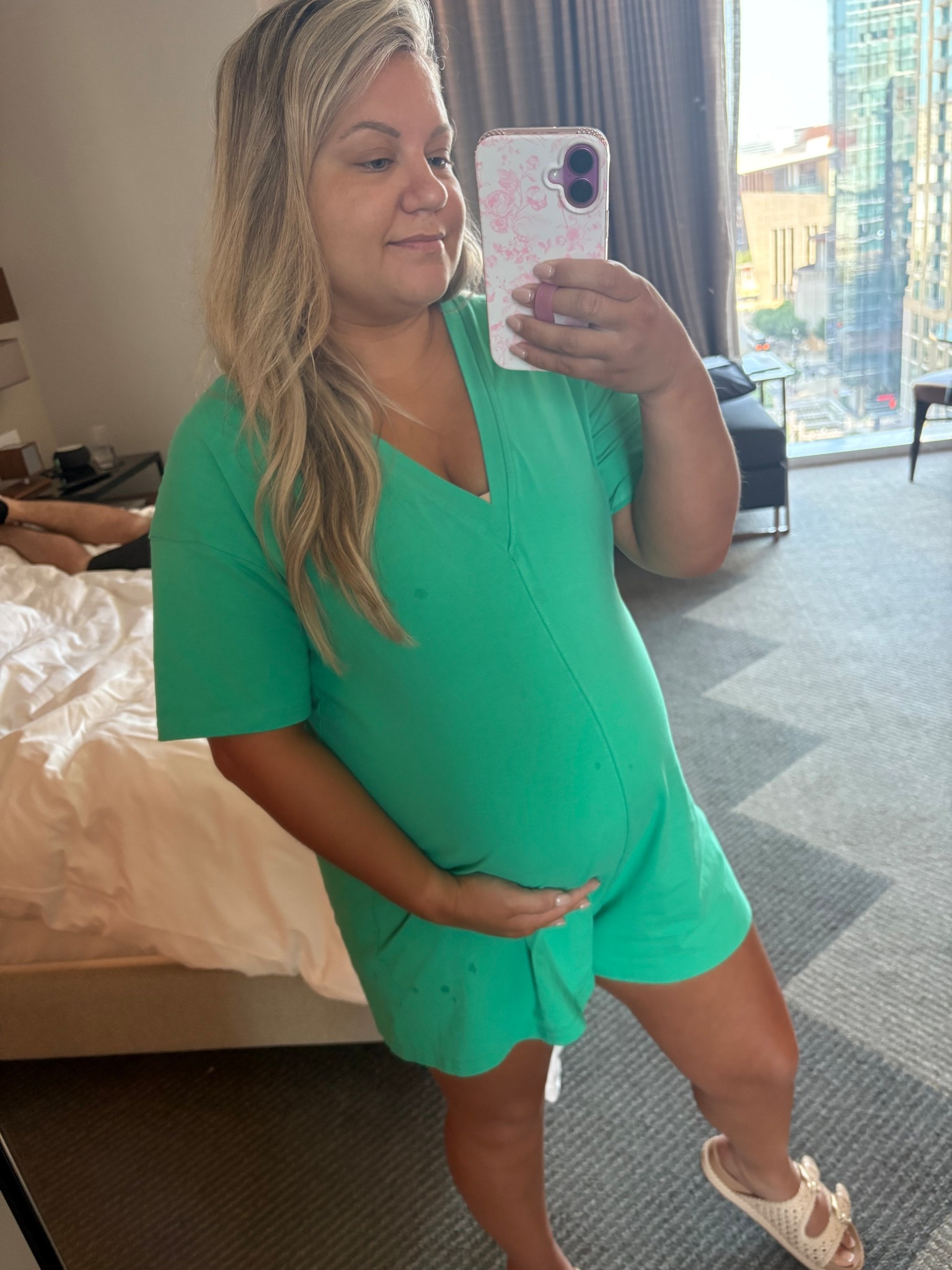 My fav Amazon romper for pregnancy! So comfy and easy to throw on  