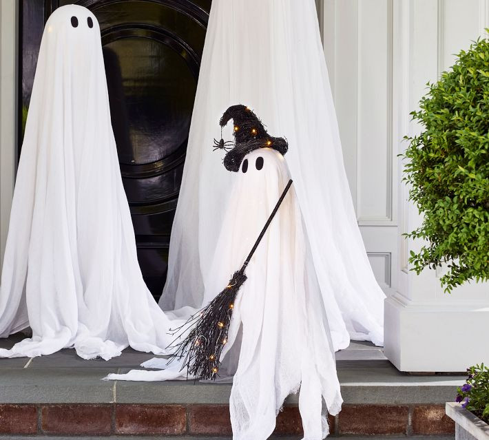 Lit Ghosts: Black/White: Witch 32""H | Pottery Barn (US)