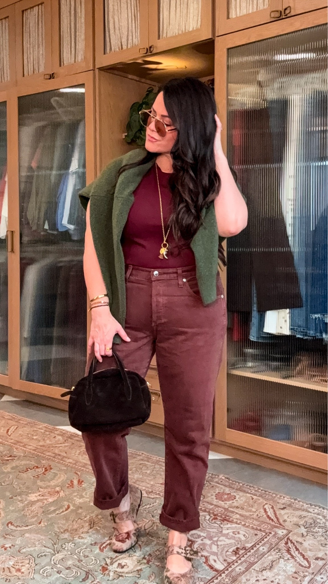 midsize fall transition outfit 

in love with these target jeans wearing my true size a size 14.

#LTKOver40 #LTKMidsize #LTKSeasonal