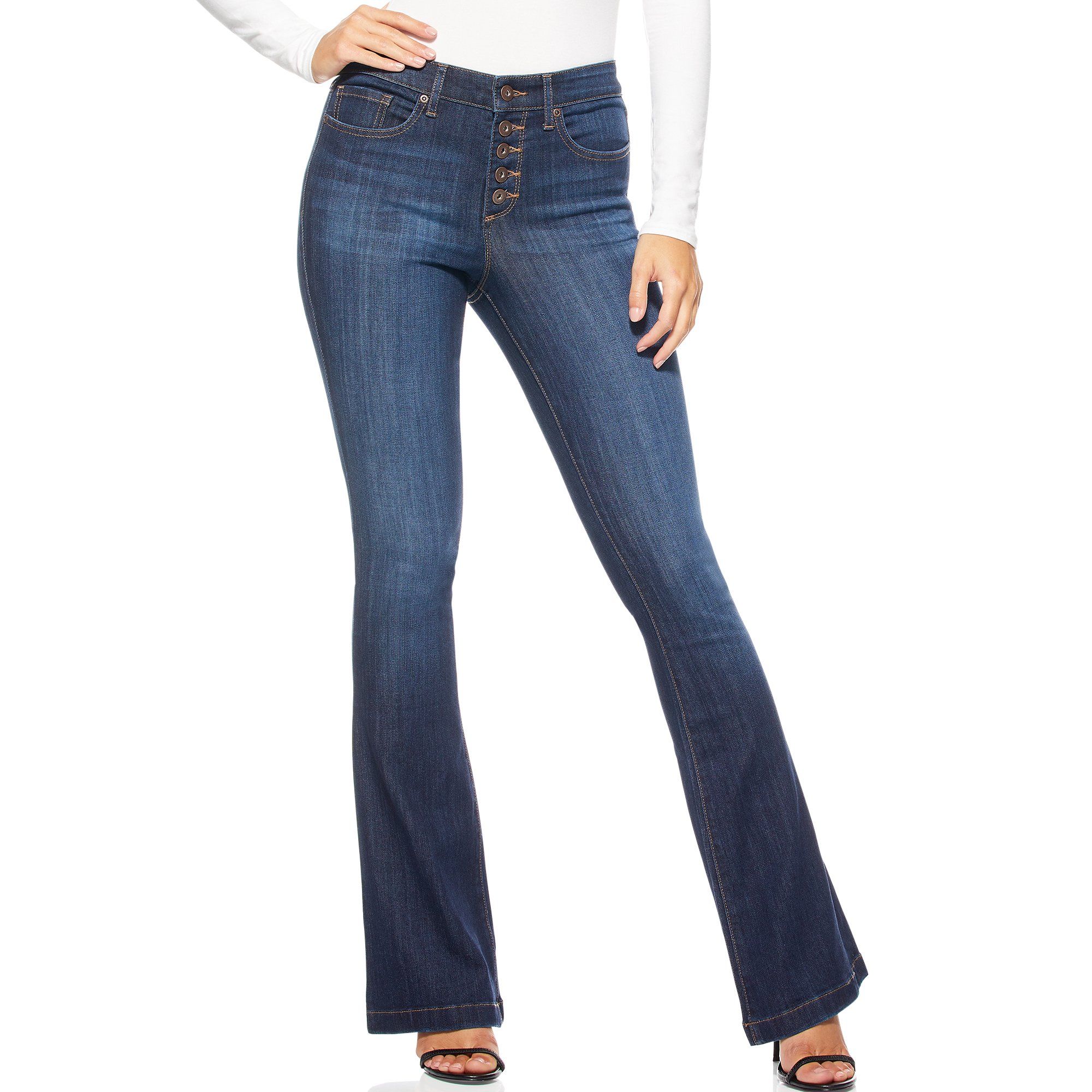 Sofia Jeans by Sofia Vergara Women's Melisa Flare High Waist Stretch Jeans | Walmart (US)