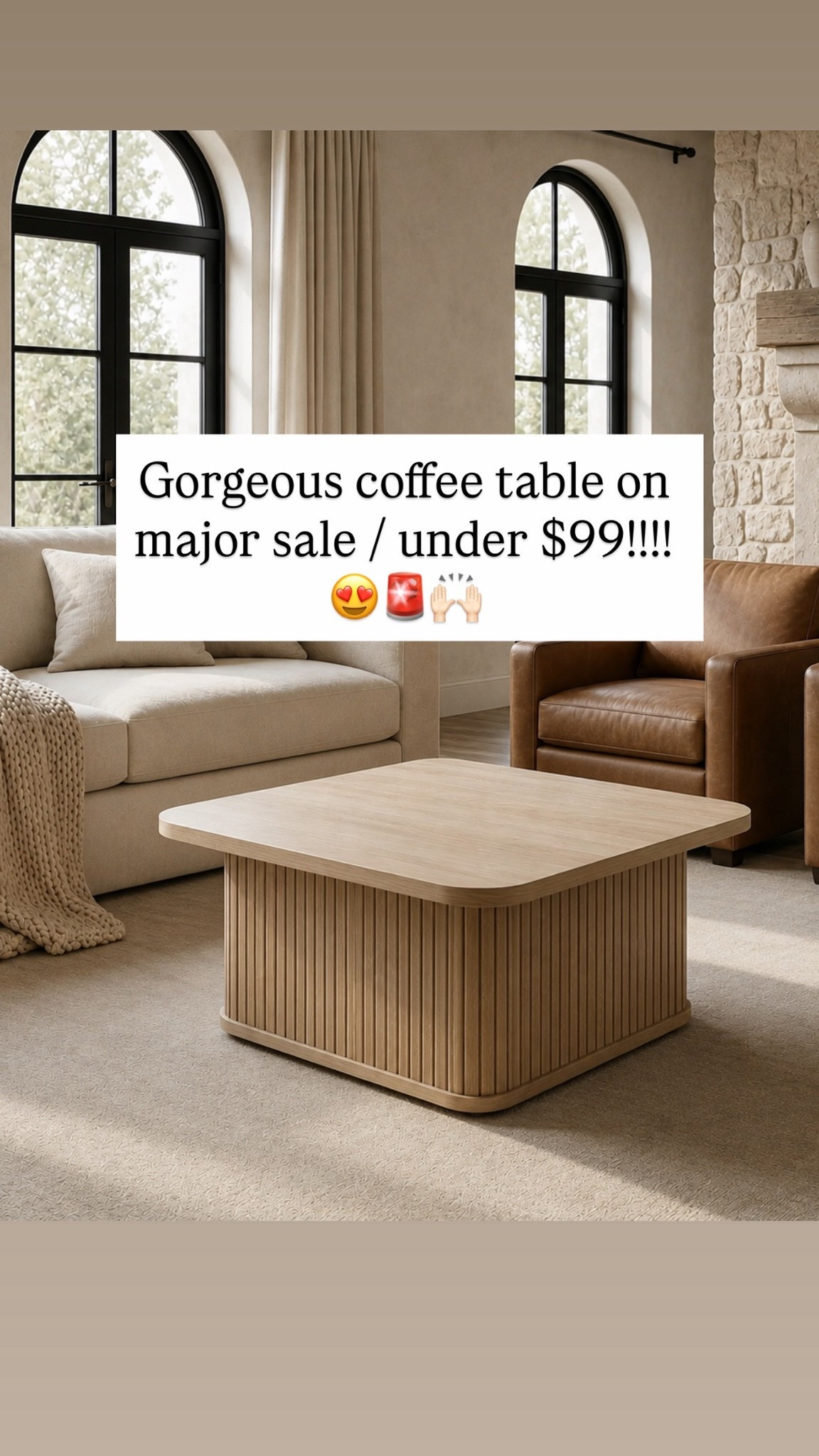 Gorgeous coffee table on major sale / under $99!!!! 😍🚨🙌🏻