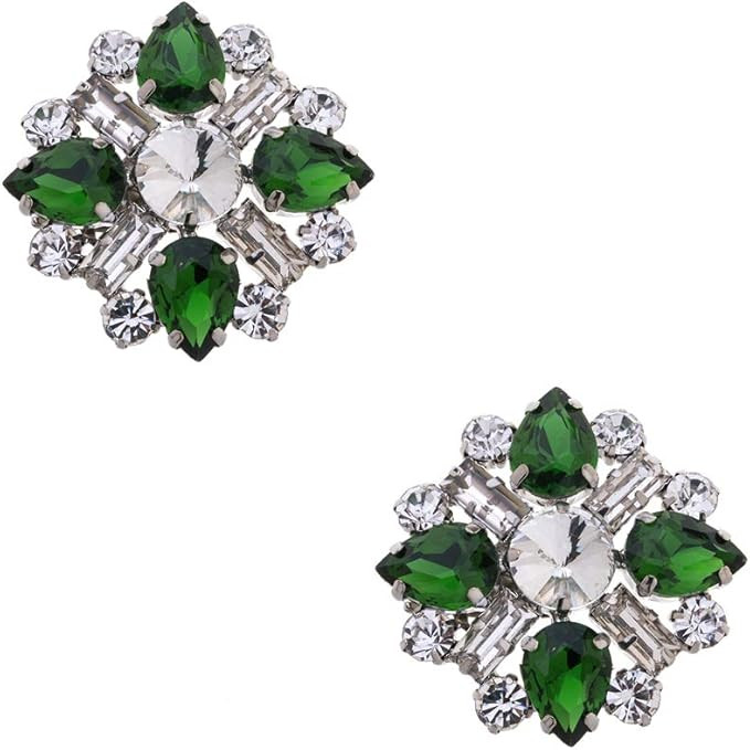 Ruihfas Fashion Shining Crystal Shoes Clip Women's High Heel Rhinestone Shoe Buckle Decoration,1 ... | Amazon (US)