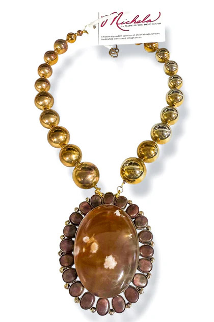 Made in the Deep South 1960s Agate 1970s Necklace | The Willow Tree