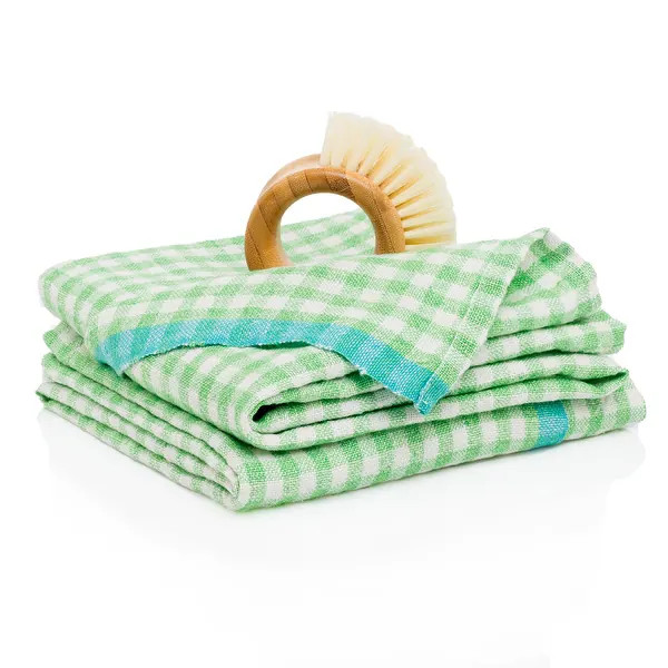 Caravan Gingham Towels - Set of 2 - Lime/Aqua | Bed Bath & Beyond