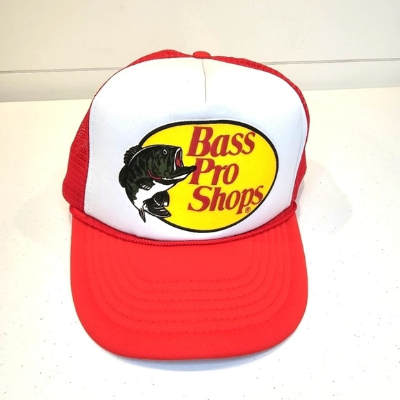 Bass Pro Shops Red Trucker Hat Gone Fishing | Poshmark