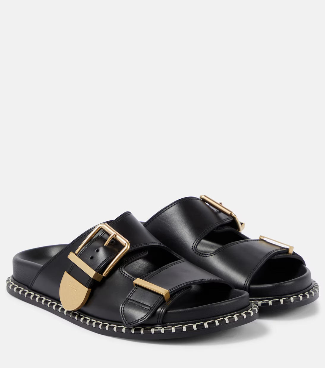 Rebecca leather slides | Mytheresa (US/CA)