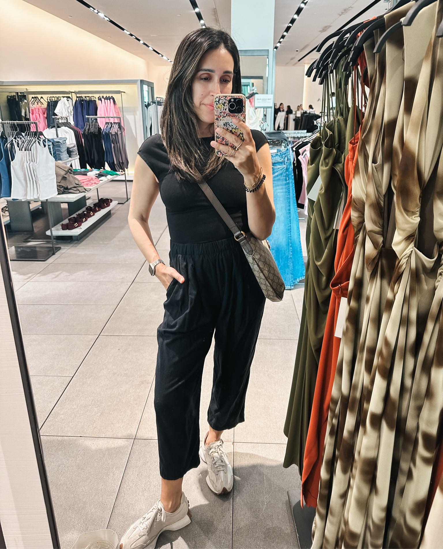 Pants are NANIN raw silk, top I LOVE. I took my smaller size. 
Sneakers are my go to. True to size!


#LTKStyleTip #LTKFindsUnder100 #LTKOver40