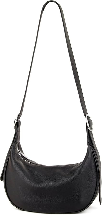Casual Soft Leather Hobo Bags Women Crossbody, Trendy Crescent Shoulder Bag and Mini Purse | Amazon (US)