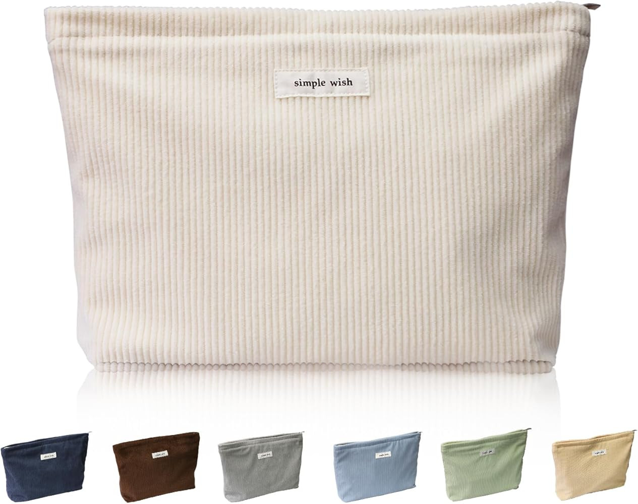 Wudygirl Travel Makeup Bag,Large Capacity Cosmetic Bag for Women,Corduroy Toiletry bag Handbags P... | Amazon (US)