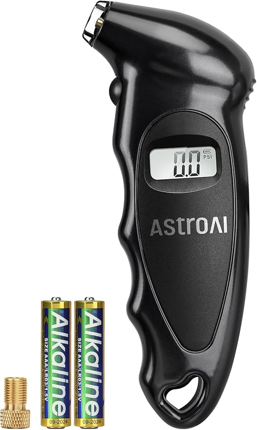 AstroAI Digital Tire Pressure Gauge with Replaceable AAA Batteries, 150 PSI 4 Settings Stocking S... | Amazon (US)