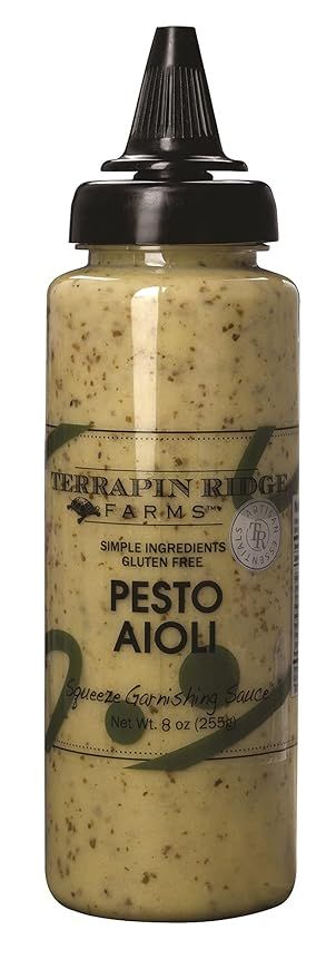 Terrapin Ridge Farms Pesto Aioli Garnishing Sauce – One 8 Ounce Squeeze Bottle | Amazon (US)