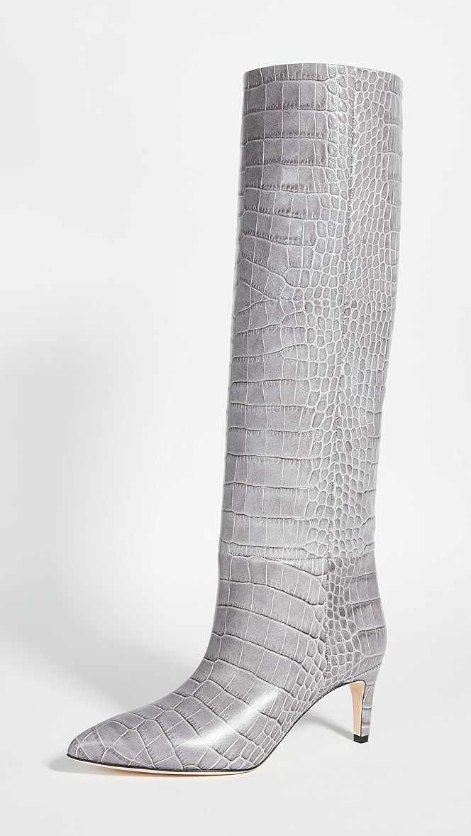 60mm Moc Croco Tall Boot Stiletto Heels | Shopbop