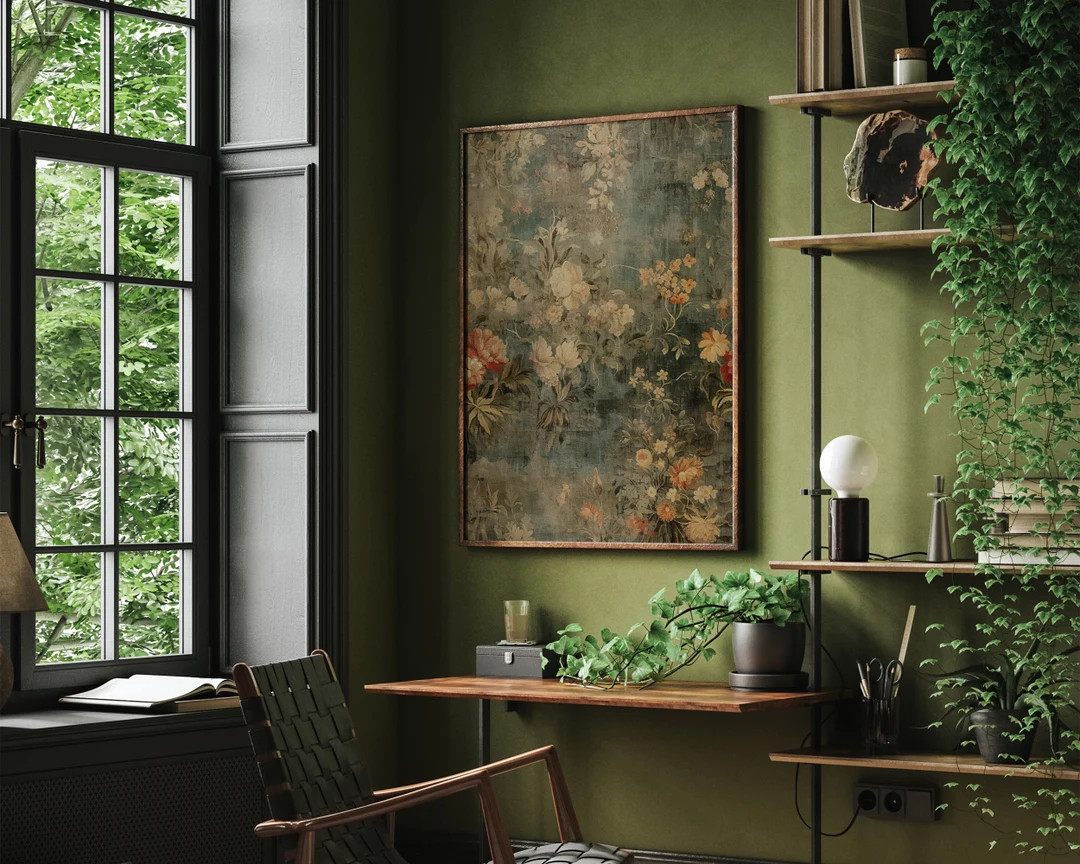 Southandart Vintage Antique European Tapestry, Mountain Landscape Framed Large Gallery Art, Minim... | Etsy (US)