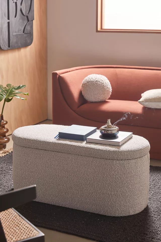 Shae Boucle Storage Bench | Urban Outfitters (US and RoW)
