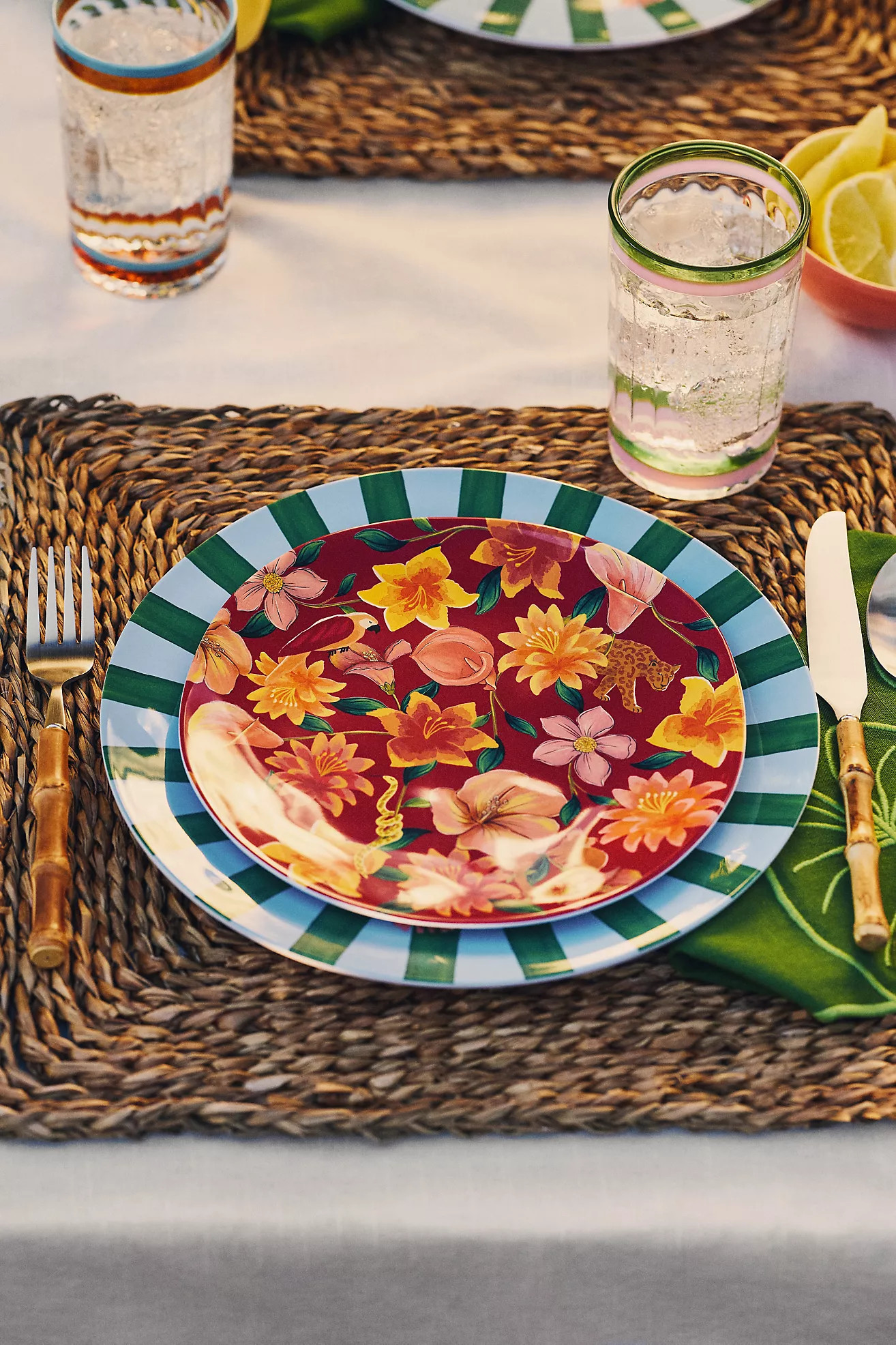 Farm Rio x Anthropologie Melamine Dessert Plates, Set of 4 | Anthropologie (US)