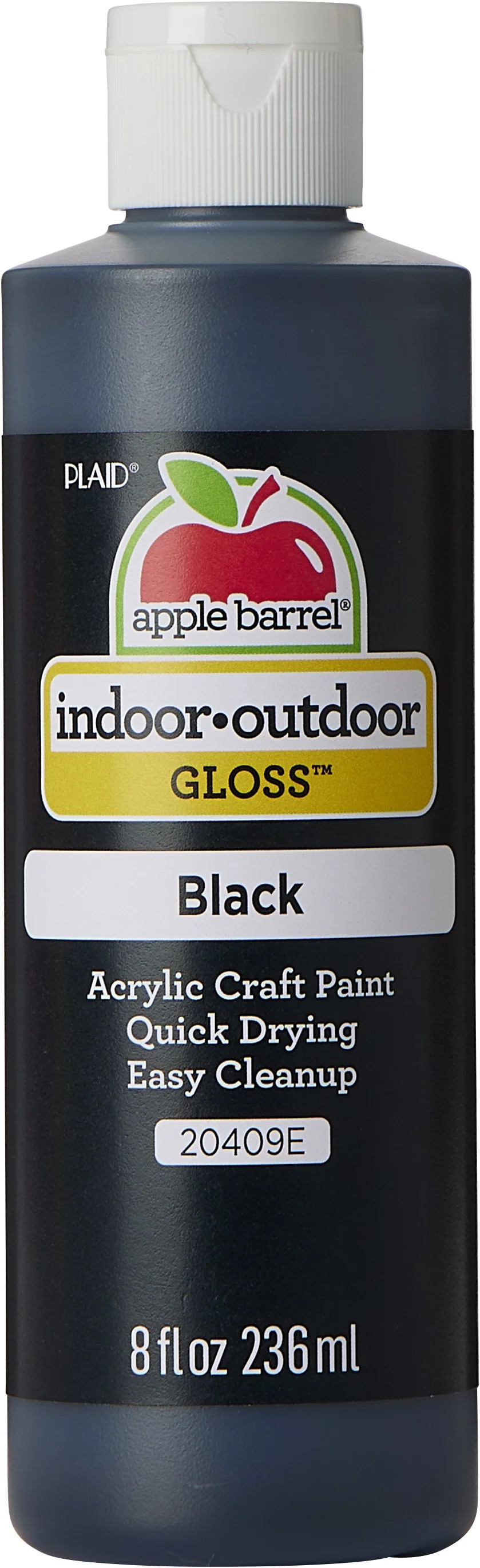Apple Barrel, Acrylic Craft Paint, Gloss Finish, Black, 8 fl oz - Walmart.com | Walmart (US)