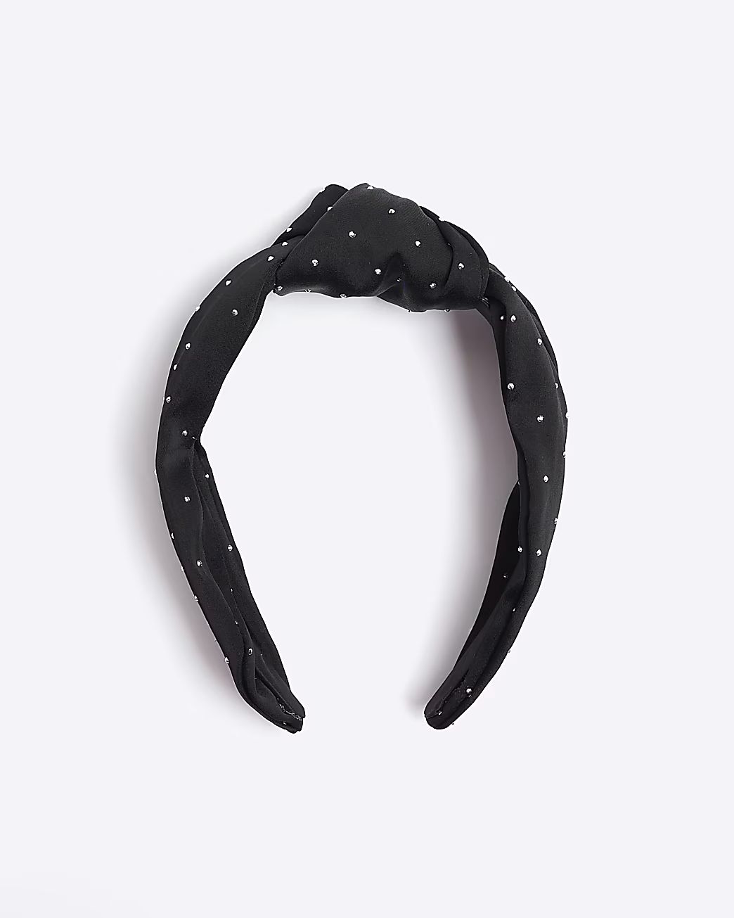 Black diamante knot headband | River Island (UK & IE)