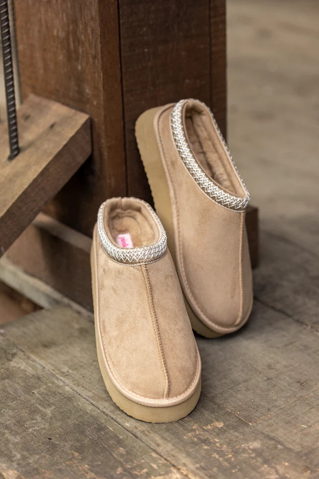 Hayden Sand Platform Slippers | Pink Lily