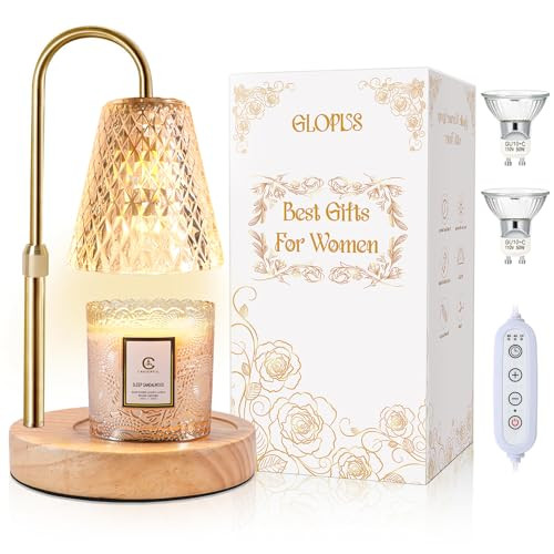 GLOPUS Mom Christmas Gifts for Women, Candle Warmer Lamp with Timer, Home Bedroom Decor Dimmable Wax Melt Warmer for Scented Wax, Stocking Stuffers for Women | Amazon (US)