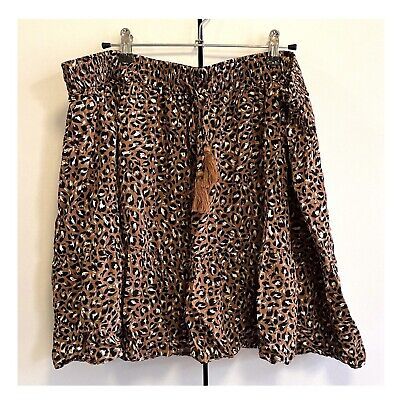 🖤 Target Orange Leopard Print Mini Skater Skirt Size 20 LIKE NEW 🖤 | eBay AU