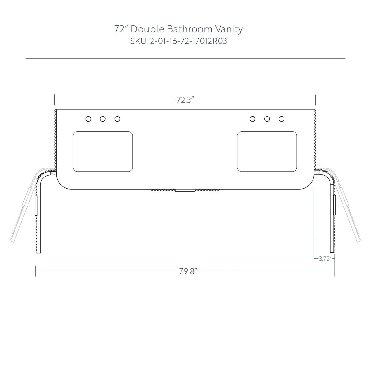 Nova 72" Marble Top Double Sink Vanity | Wayfair North America