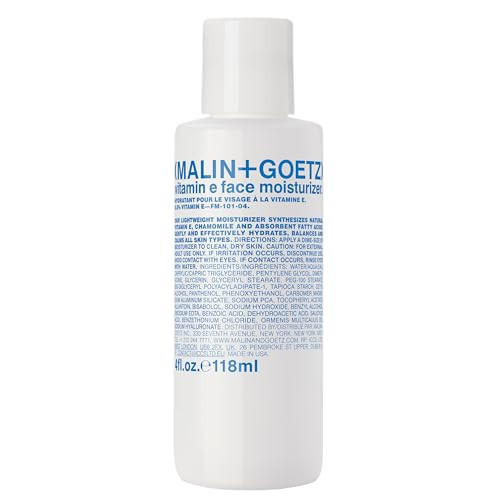MALIN+GOETZ Vitamin E Face Moisturizer | Lightweight Hydrating Daily Face Cream Balancing All Skin Types | Fragrance-Free, Vegan | 4 Fl Oz | Amazon (US)