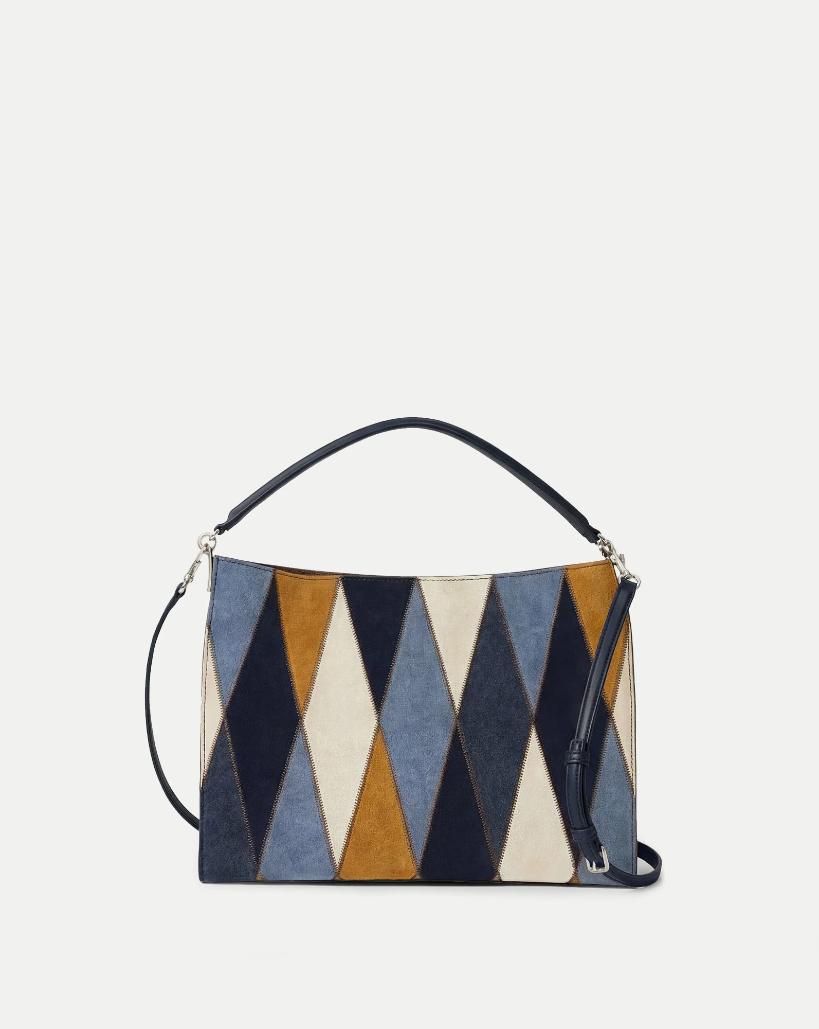 Vida Patchwork Shoulder Bag in Blue Multi | Veronica Beard | Veronica Beard